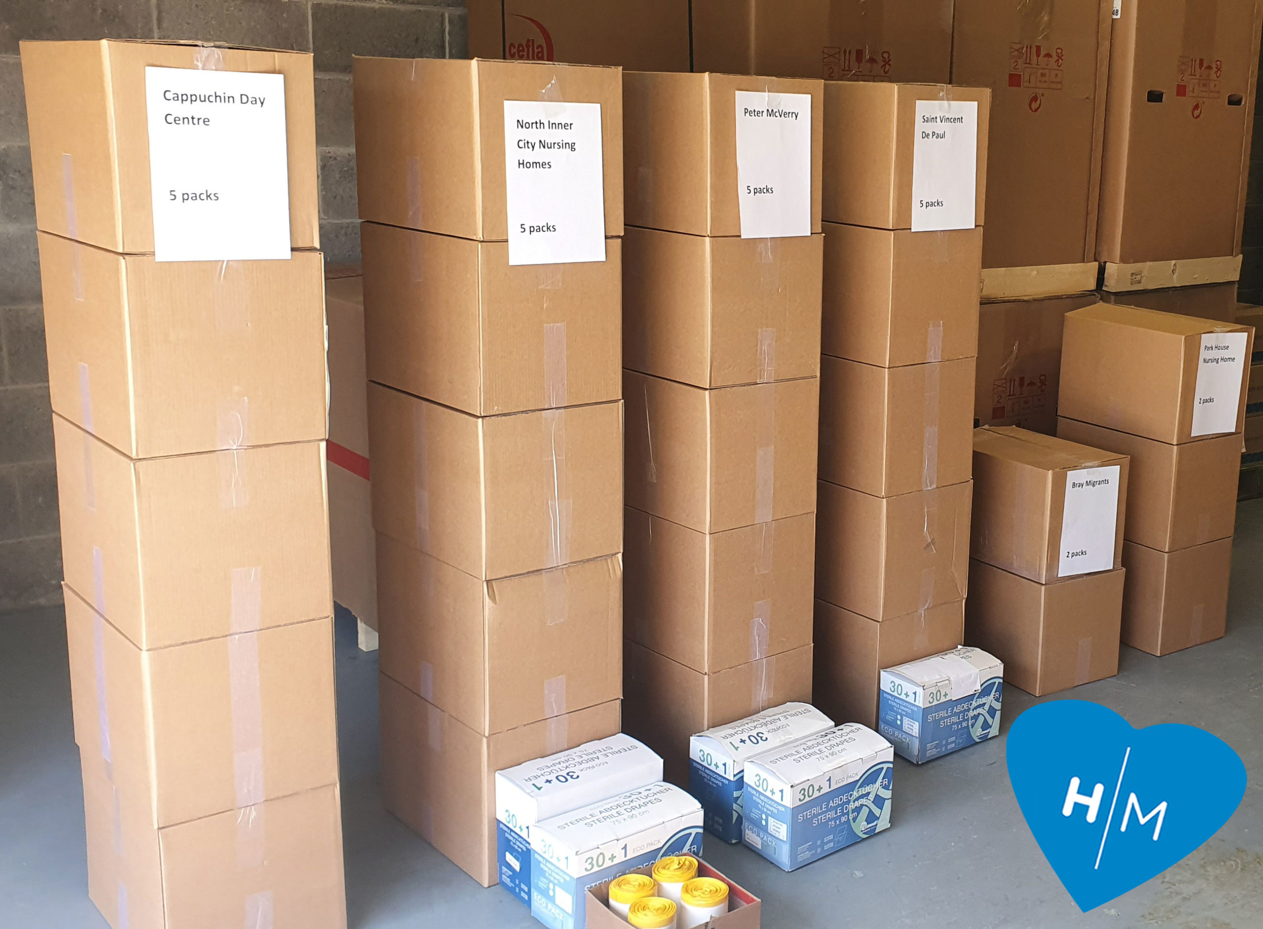 Donating essential medical supplies