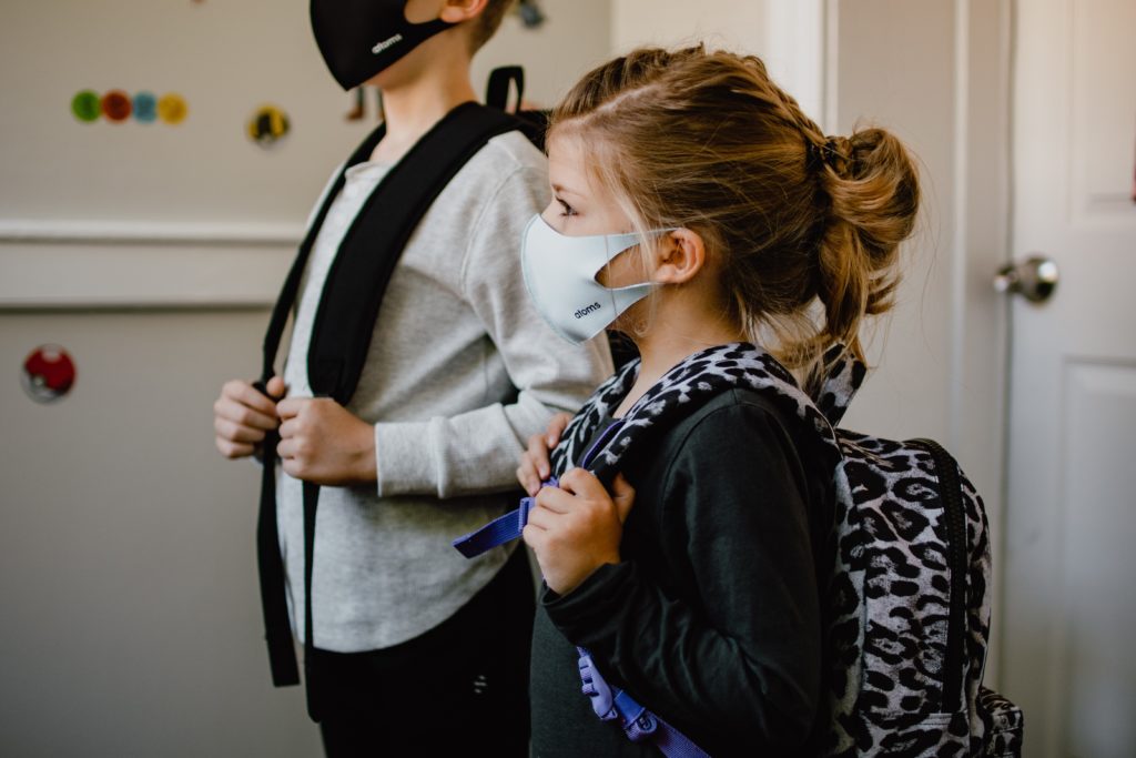 child with mask